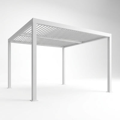 Aluminum Pergola Built for Outdoor Living, Adjustable Louvered Roof, Drainage System, Weather Resistant