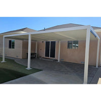 Louvered Pergola Modern White Pergola with Adjustable Roof for Deck Backyard Garden